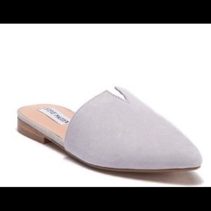 Never worn Steve Madden Gray Mules Size 9